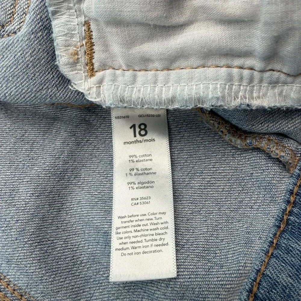 Carter's Denim Jacket Kids 18M Blue Excellent Button Front Trucker Jacket